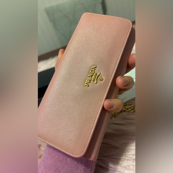 Prada wallet leather pink plain authentic - Picture 13 of 14